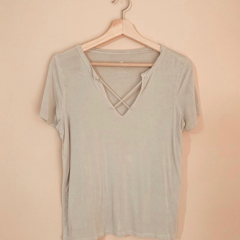 American Eagle Soft and Sexy Criss Cross Top